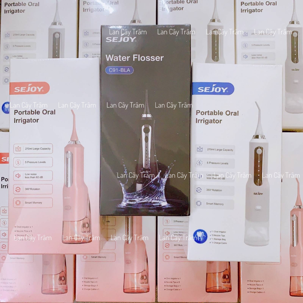 Máy Tăm Nước Cầm Tay Không Dây Sejoy Portable Cordless Water Flosser