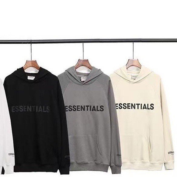 ÁO HOODIE NAM NỮ, ÁO KHOÁC NỈ IN HÌNH CHỮ ESSETIALS FROM RỘNG DÀI TAY
