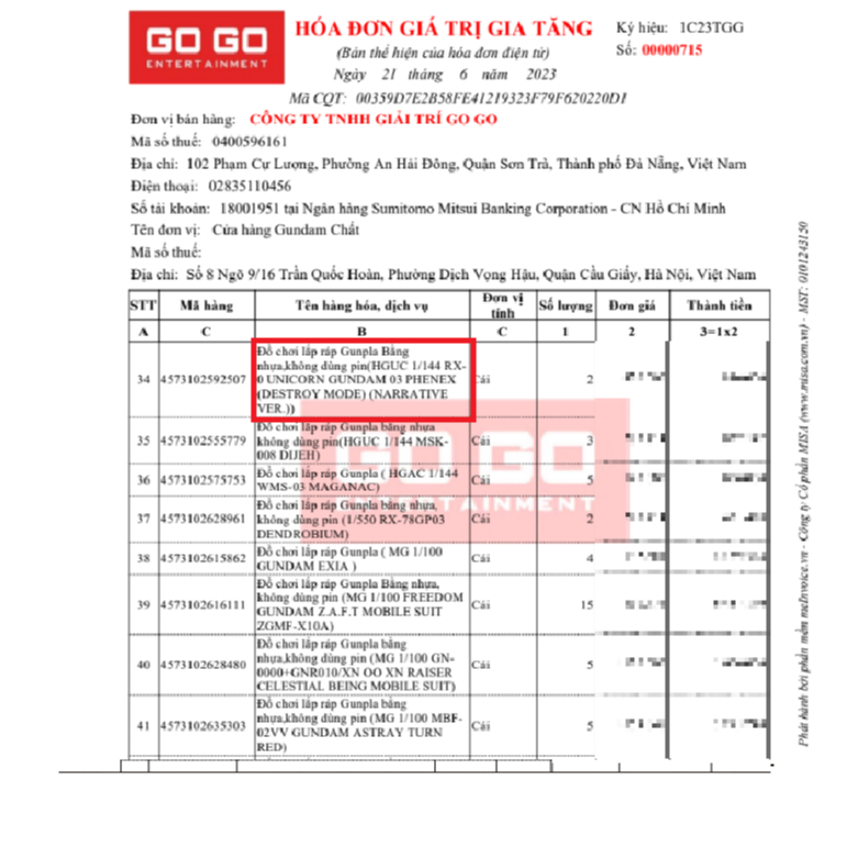 Mô hình lắp ráp Gundam PG Phenex 1/60 - Gundam GDC