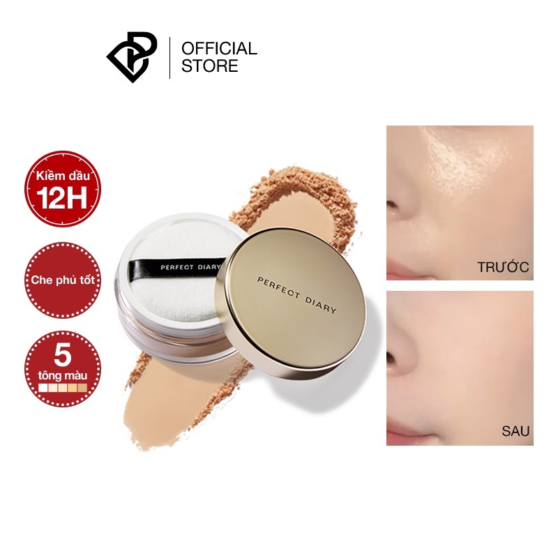 Phấn Phủ Kiềm Dầu Perfect Diary Chống Thấm Nước Kiểm Soát Dầu, Giúp Da Mịn Màng 3 Màu 7g | BigBuy360 - bigbuy360.vn
