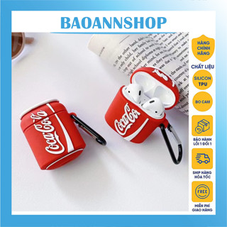 Vỏ bọc tai nghe bluetooth Airpod 1/2/3/pro hình Coca.cola đỏ cool ngầu cute bảo vệ tai nghe chống va đập, trầy xước