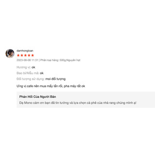 [1kg] Cà phê pha phin - Robusta Kon Tum - MONO Coffee Lab
