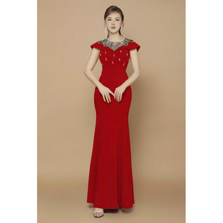 Dạ hội đính pha lê tay choàng