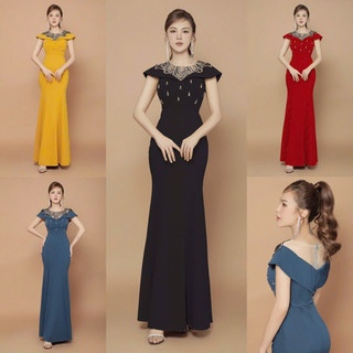 Dạ hội đính pha lê tay choàng