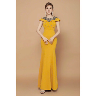 Dạ hội đính pha lê tay choàng