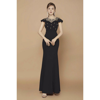 Dạ hội đính pha lê tay choàng