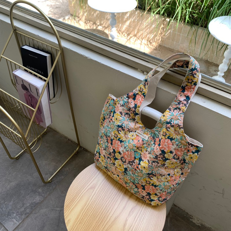 Túi tote HOA NHÍ quai tròn 2 lớp mùa hè dày dặn_MỌt handmade