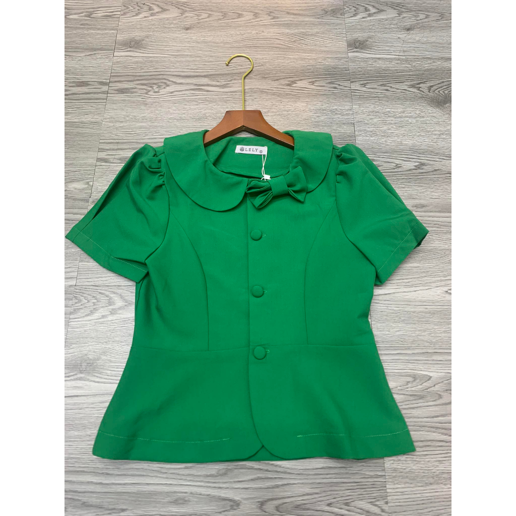Áo sơ mi Peplum cổ phối nơ sang trọng thiết kế LELY FASHION- A1786