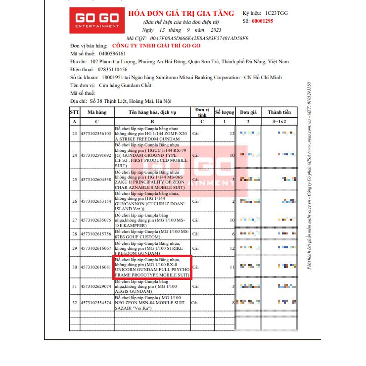 Mô hình lắp ráp PG RX-0 Unicorn 1/60 - GDC