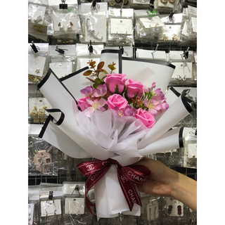 HOA LỤA , HOA SÁP BÓ CỰC XINH ( ảnh thật )