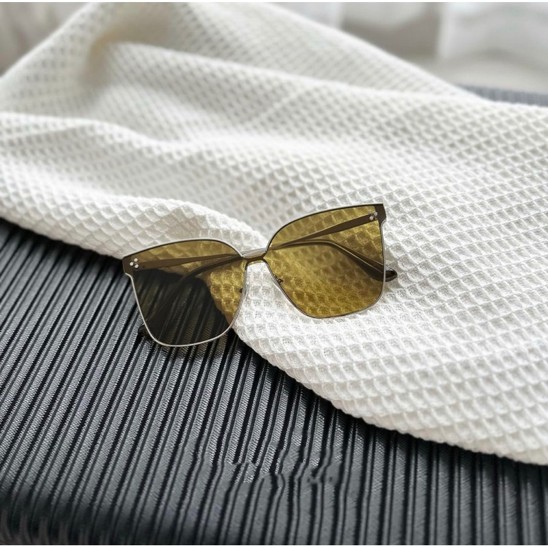 Kính Râm GM Tráng Gương Kim Loại Cao Cấp,Kính Mát Nữ Oversize Tròng UV400