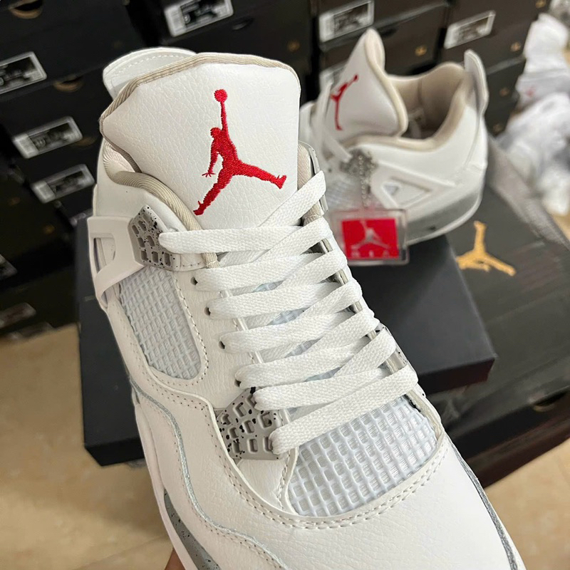 Siêu Phẩm Giày Thể Thao Sneaker JD 4 Trắng Xám Siêu Hot Cao Cấp Ảnh Thật + GIÀY JD 4 oreo “ tech  grey nam nữ cao cấp