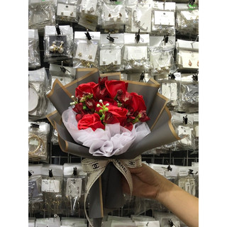 HOA LỤA , HOA SÁP BÓ CƯC XINH ( ảnh thật )