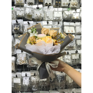 HOA LỤA , HOA SÁP BÓ CƯC XINH ( ảnh thật )