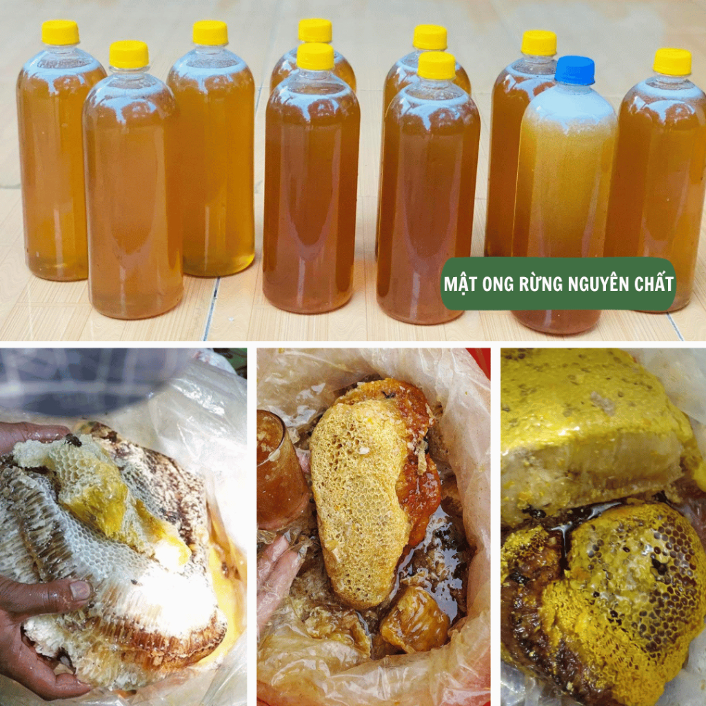 1 lít mật ong rừng nguyên chất (ong rừng chuẩn ong khoá)