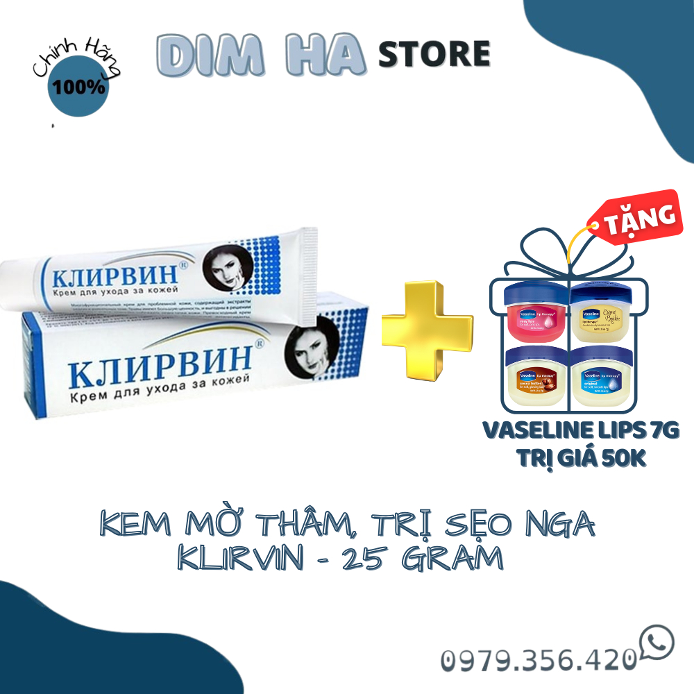 Kem Giảm Ngừa Sẹo Thâm Và Mờ Sẹo Do Mụn Nga Klirvin - 25 Gram