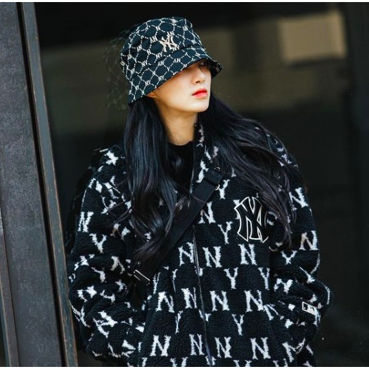 Mũ MLB Diamond Monogram Bucket Hat Boston Red Sox 32Cp38111-43B