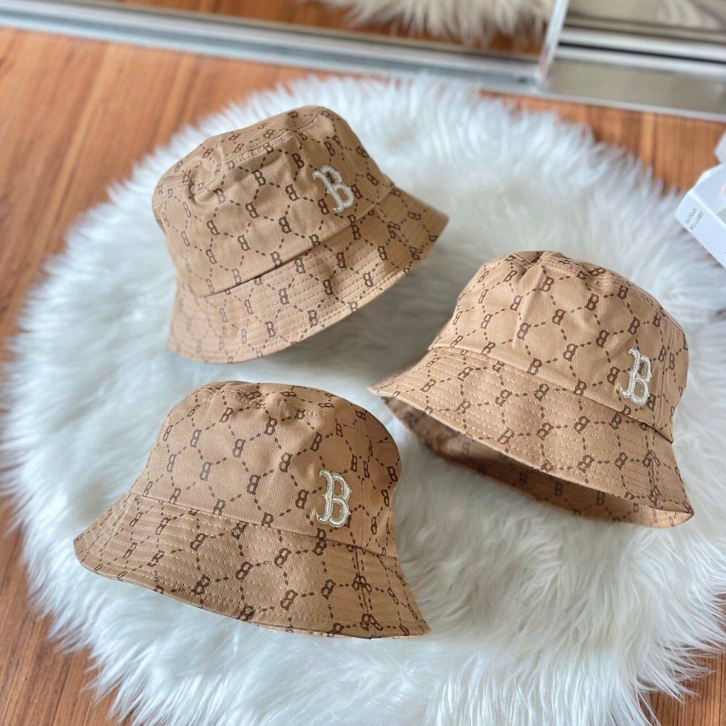 Mũ MLB Diamond Monogram Bucket Hat Boston Red Sox 32Cp38111-43B