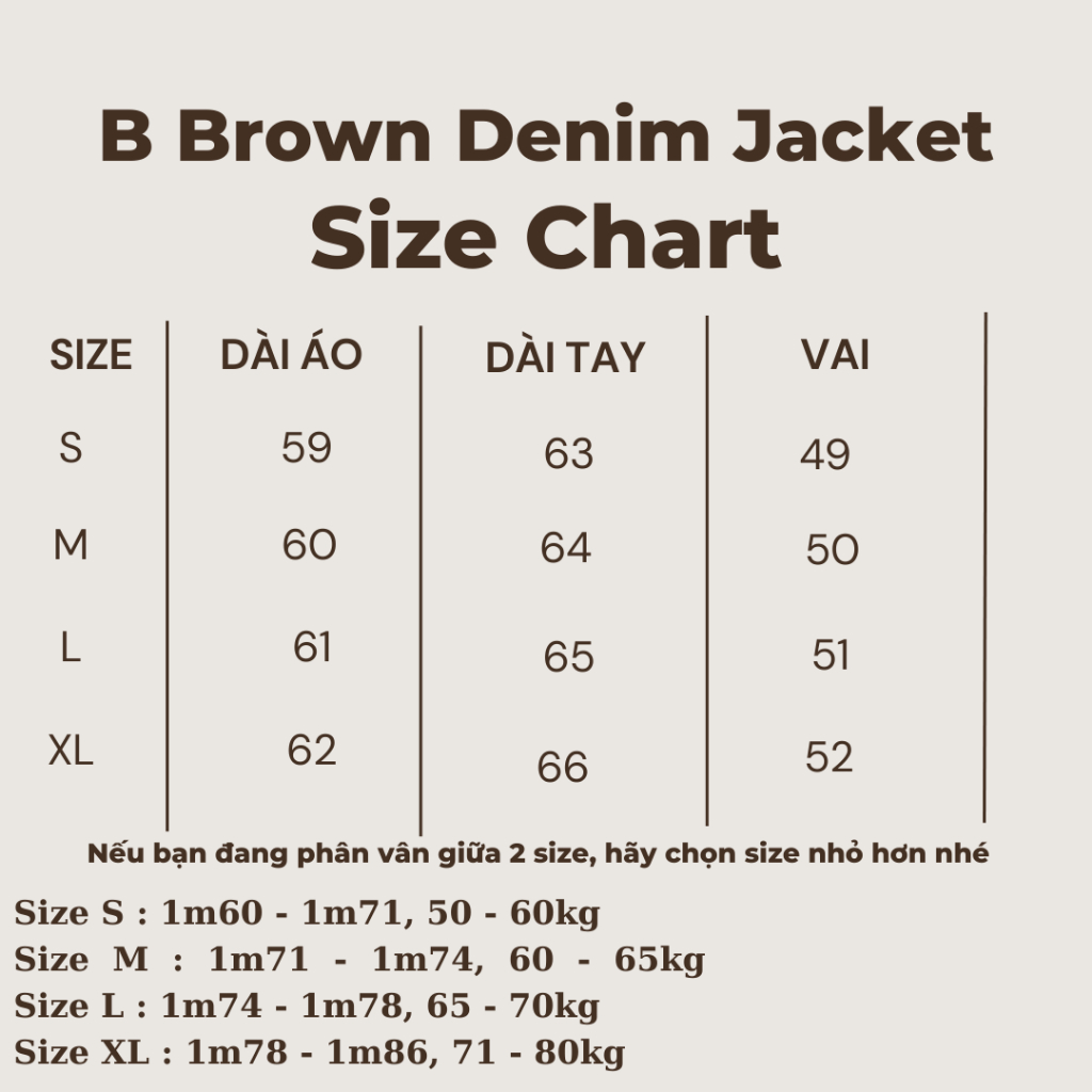 Áo Denim Jacket Phân Khúc Cao Cấp Form Crop Nhẹ Thương Hiệu B Brown