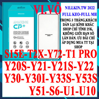 Kính cường lực Nillkin.tw mẫu 2022 cho Vivo Y20S/Y21/Y21S/Y22/Y30/Y30i/Y33S/Y51/Y53S/S6/U1/U10/S15E/T2X/Y72/T1 PRO