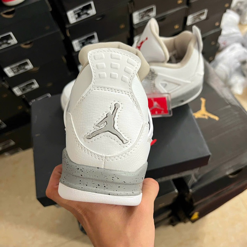 Siêu Phẩm Giày Thể Thao Sneaker JD 4 Trắng Xám Siêu Hot Cao Cấp Ảnh Thật + GIÀY JD 4 oreo “ tech  grey nam nữ cao cấp