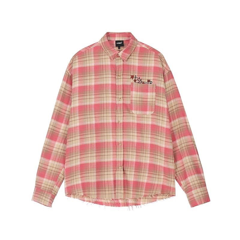 Áo sơ mi flannel hoạ tiết thêu classic,phong cách ulzzang,retro,unisex