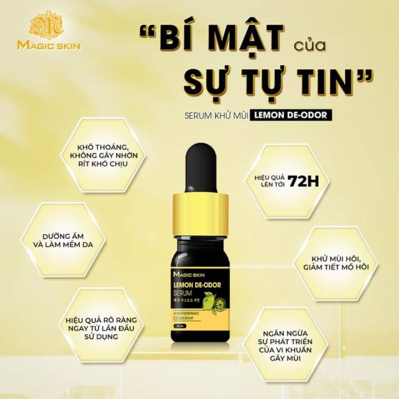 Serum chanh khử mùi hôi nách, hôi chân
