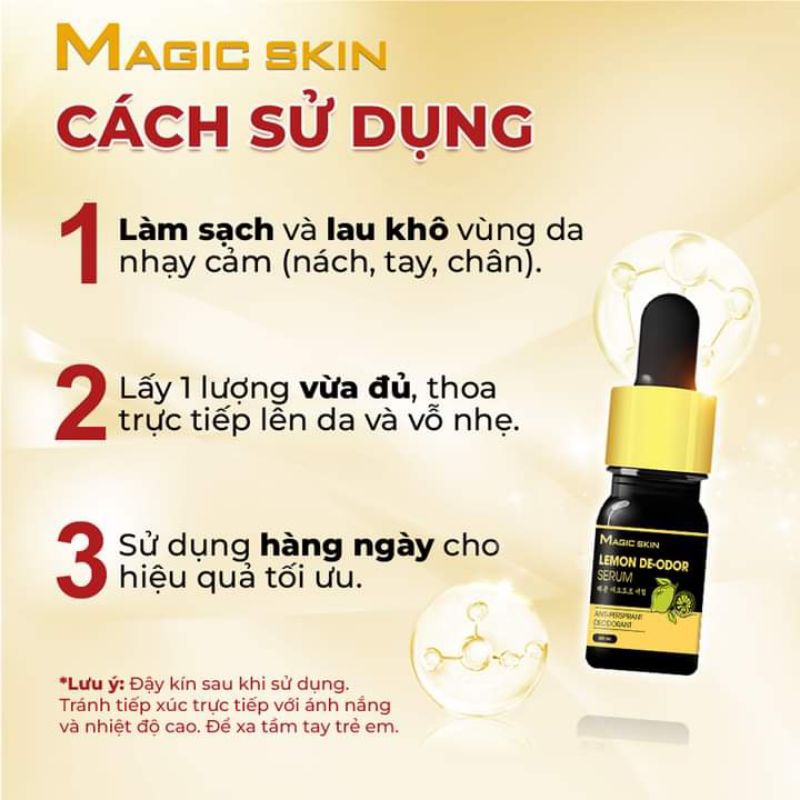 Serum chanh khử mùi hôi nách, hôi chân