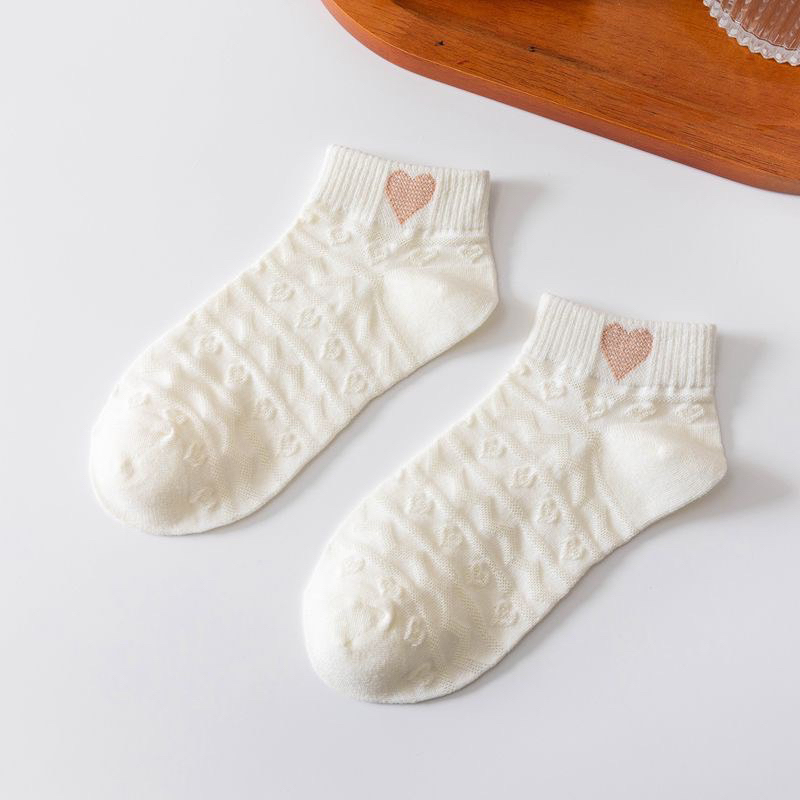 TÚI 10 ĐÔI TẤT GÂN TRẮNG HOẠ TIẾT CỔ NGẮN SIÊU XINH