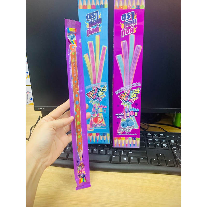 KẸO BÚT CHÌ THÁI LAN ⚡ CHUA CHUA ⚡ NGỌT NGỌT 1 dây 40cm