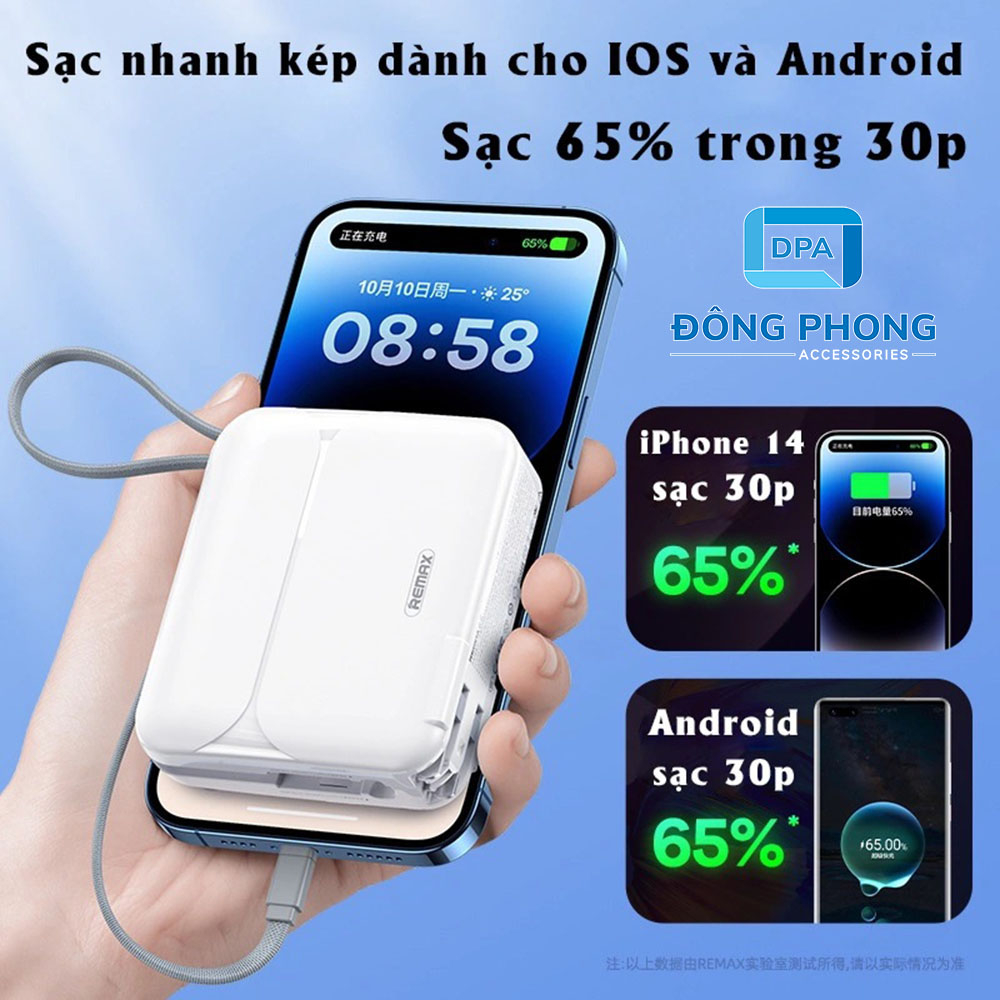 Pin Dự Phòng Remax RPP-553 20000mAh Chính Hãng Sạc Nhanh 27W Đa Năng