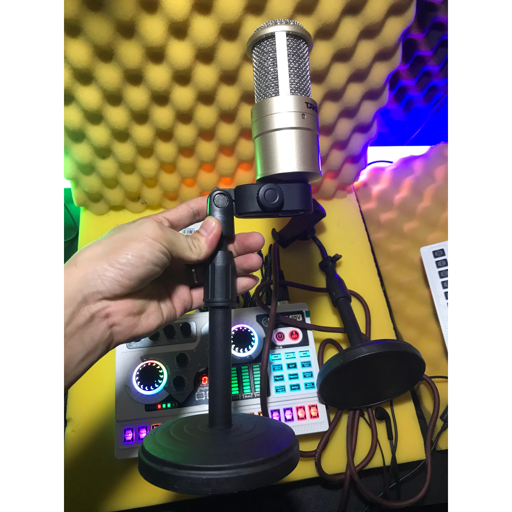 Bộ Sound Card X5, Micro TAKSTAR PC K200 kèm tai nghe Hát Autotune, Livestream, Thu Âm