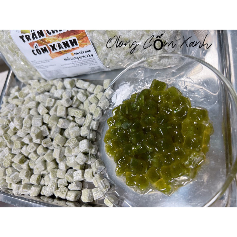 Olong cốm xanh vuông