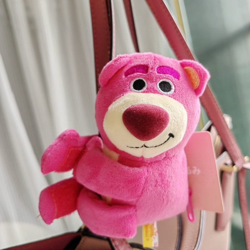 Thú bông ôm gương xe, túi xách Gấu dâu lotso,Gấu Pooh Ráp dễ thương, trang trí túi xách,gương xe quà tặng bạn bè