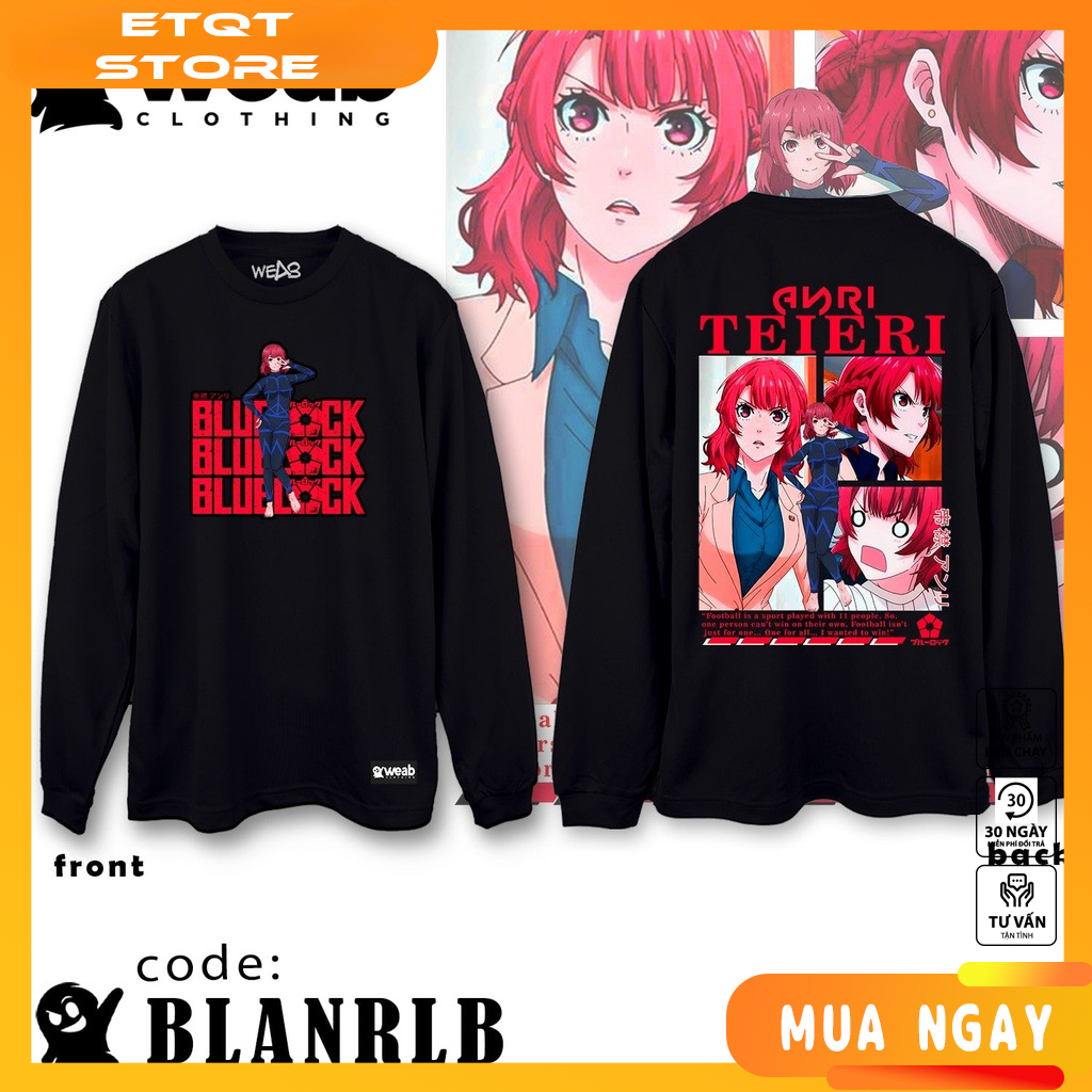 Áo sweater in hình  BLUE LOCK - ANRI TEIERI cực chất giá rẻ mẫu HOT bán chạy.