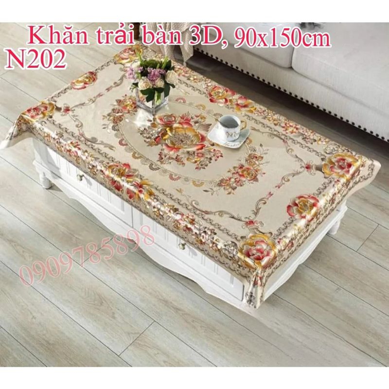 KHĂN TRẢI BÀN 3D, KHÔNG THẤM NƯỚC RẤT SANG TRỌNG