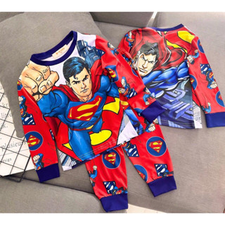 Bộ quần áo Siêu Nhân Nhện chất Thun lạnh 3D cho bé trai 14-30kg Dài Tay Thu Đông