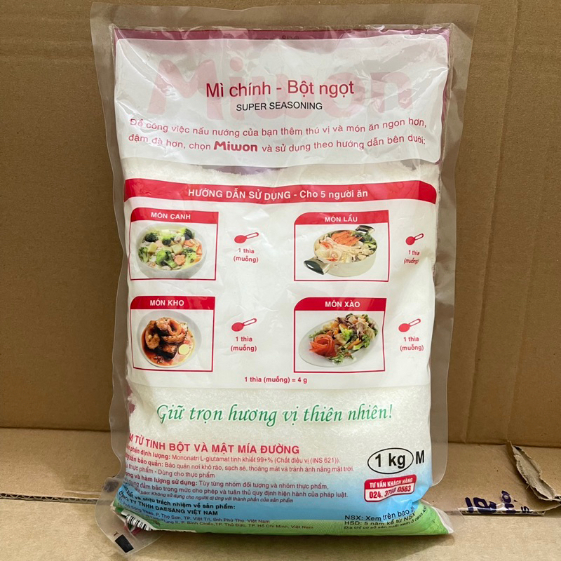 Mì chính Miwon gói 1kg