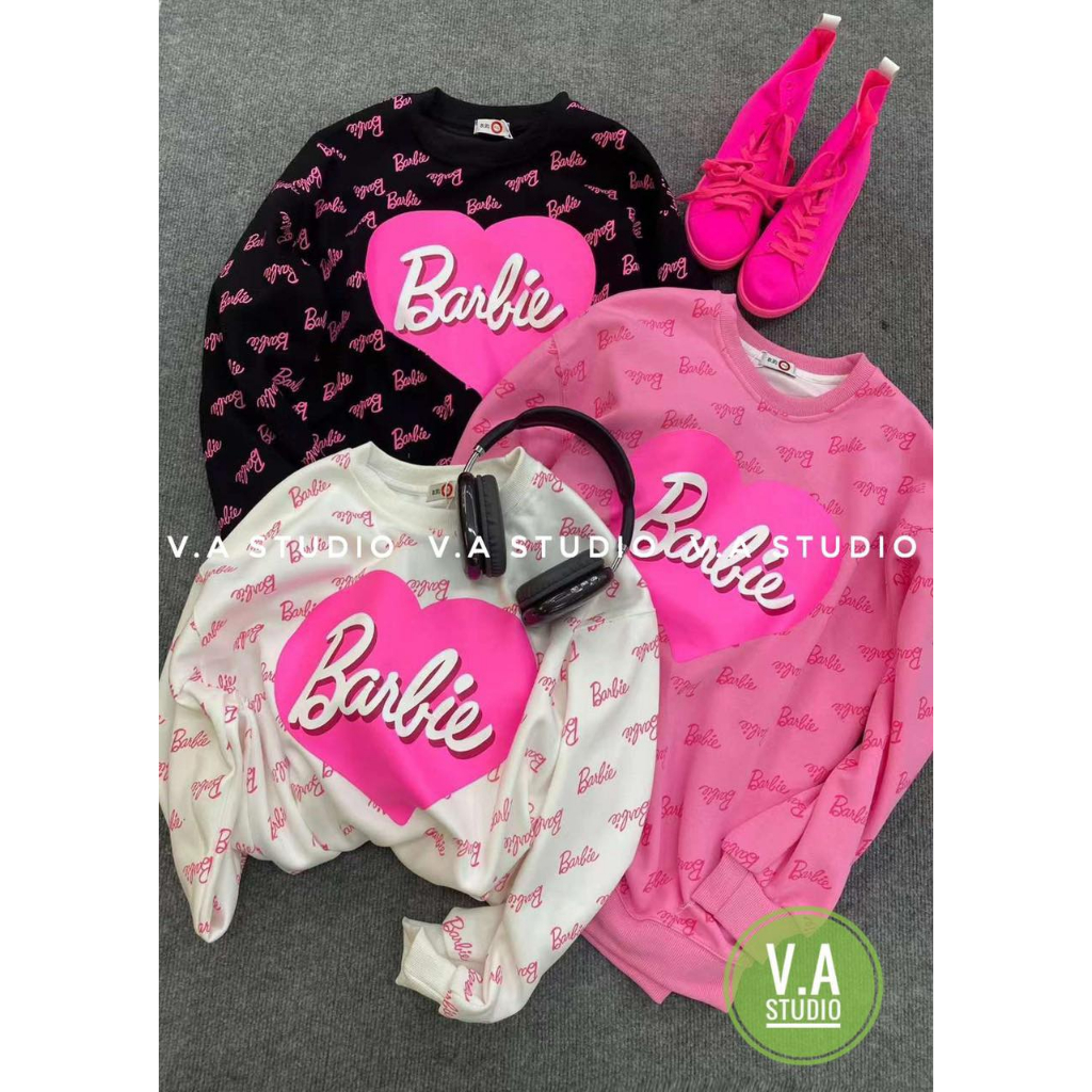 ÁO NỈ BARBIE FULL CHỮ FREESIZE HÀNG QC