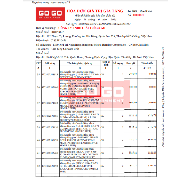 Mô hình PG Unicorn 02 Banshee Norn 1/60
