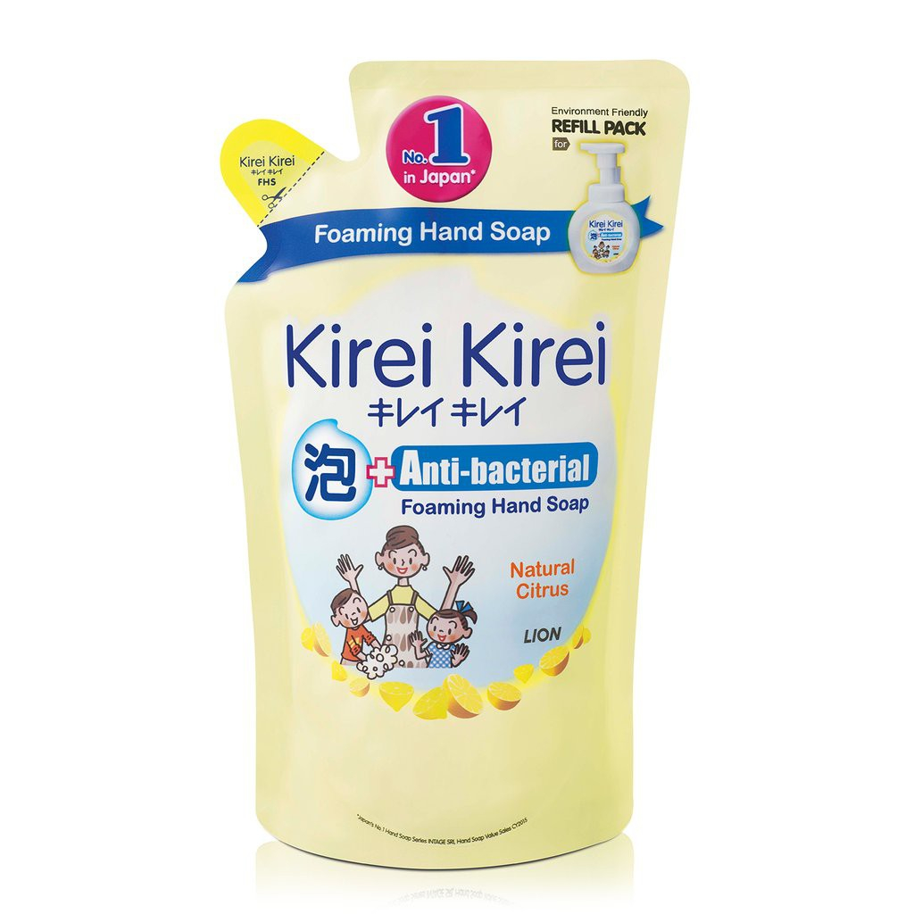 Kirei - Bọt rửa tay thương hiệu Nhật Bản dạng túi 200ml