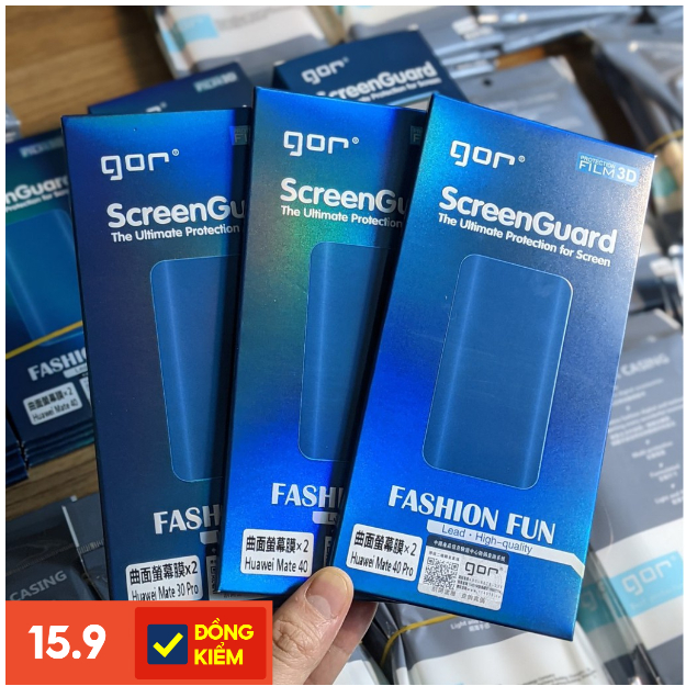 Bộ 2 miếng dán cường lực dẻo 3D TPU full màn GOR Huawei Mate 40 Pro / P50 Pro / P40 / Mate 30 / Mate 20  P20 Pro