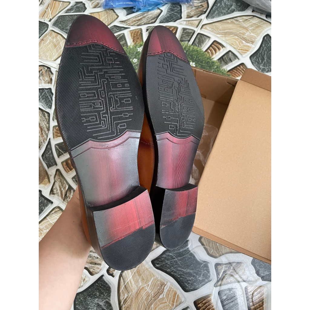 Giày lười nam, làm thủ công da bò thật kiểu dáng Loafer, đế phíp bảo hành 12 tháng - T409