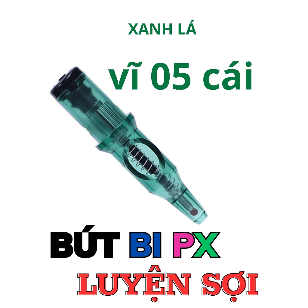 Bút Bi tích hợp Máy PEN Phun Xăm luyện Kéo Sợi Máy, Kéo Sợi Chân Mày trên Giấy Vẽ | Đủ màu Xanh, Đen, Đỏ, Hồng, Xanh Lá