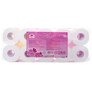 Giấy vệ sinh tím Silkwell 10 cuộn x 3 lớp có lõi- không lõi Trung Thành