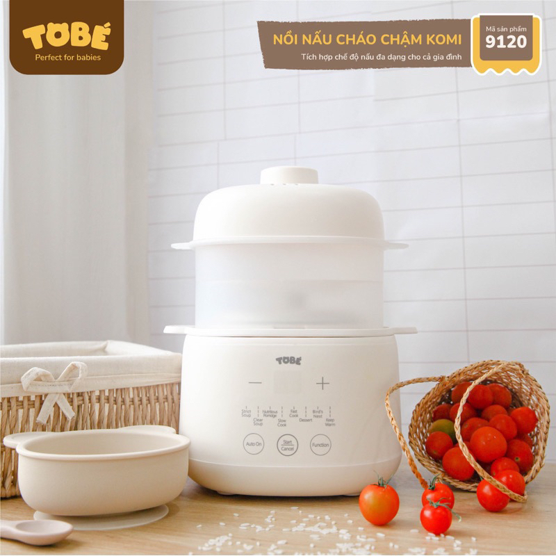 Nồi Nấu Cháo Chậm KOMI Cao Cấp Thương Hiệu TOBE