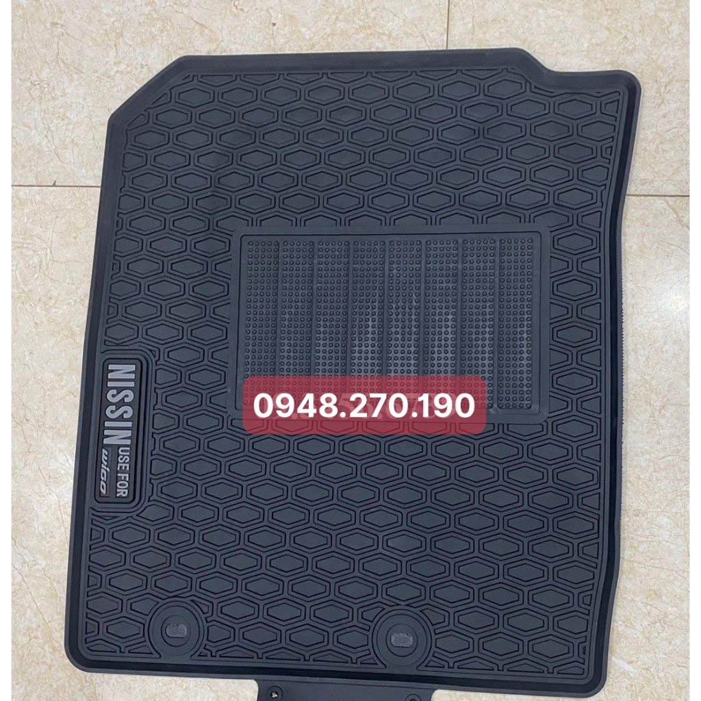 Thảm sàn cao su xe WIGO 2023 2024 màu đen, cao su đúc ko mùi