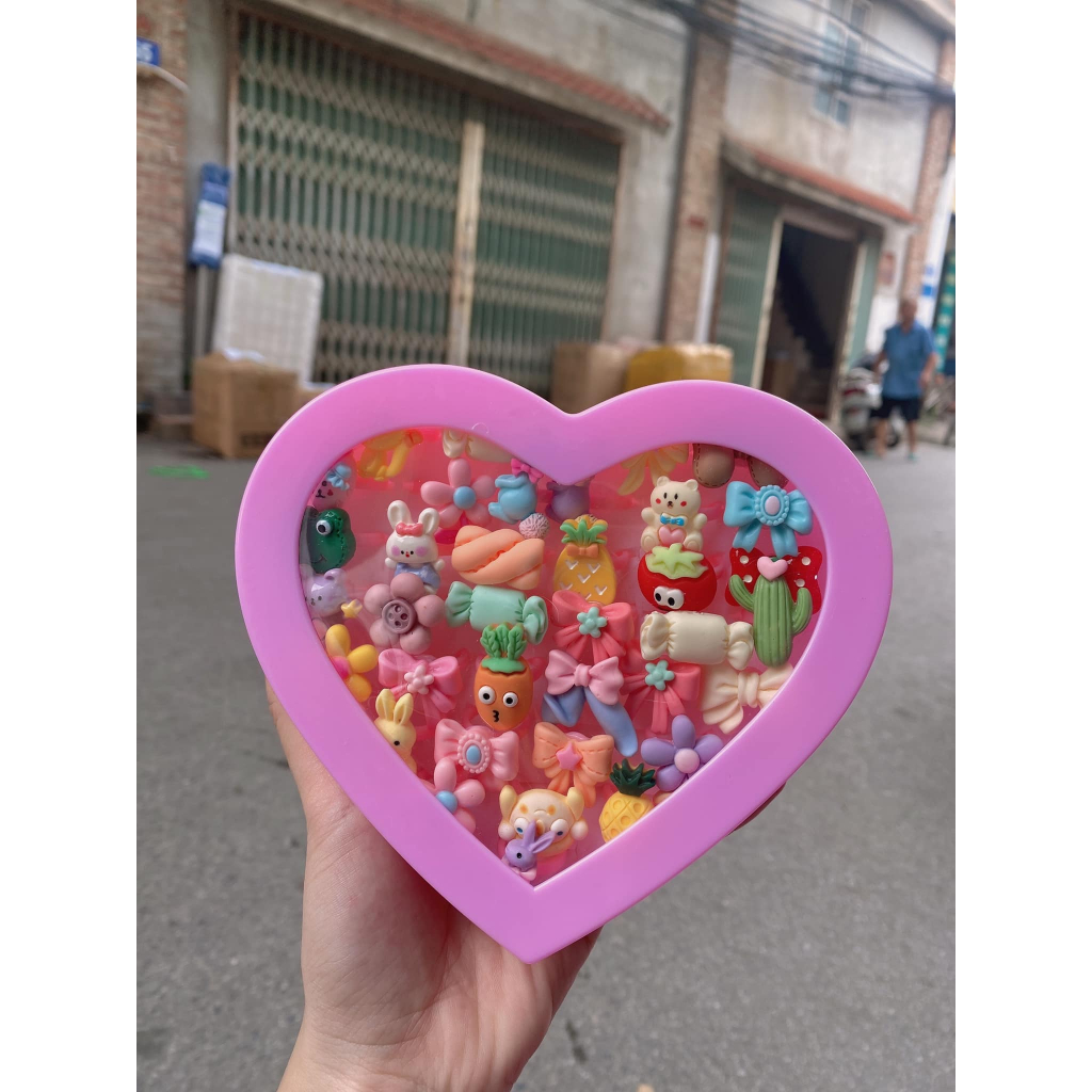 HỘP 36 NHẪN ĐỒ CHƠI HÌNH GẤU HỒNG, ELSA, BÚP BÊ SIÊU XINH CHO BÉ