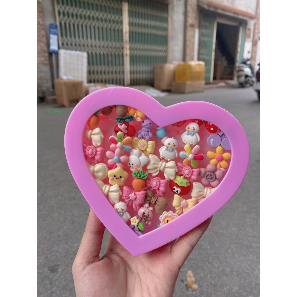 HỘP 36 NHẪN ĐỒ CHƠI HÌNH GẤU HỒNG, ELSA, BÚP BÊ SIÊU XINH CHO BÉ