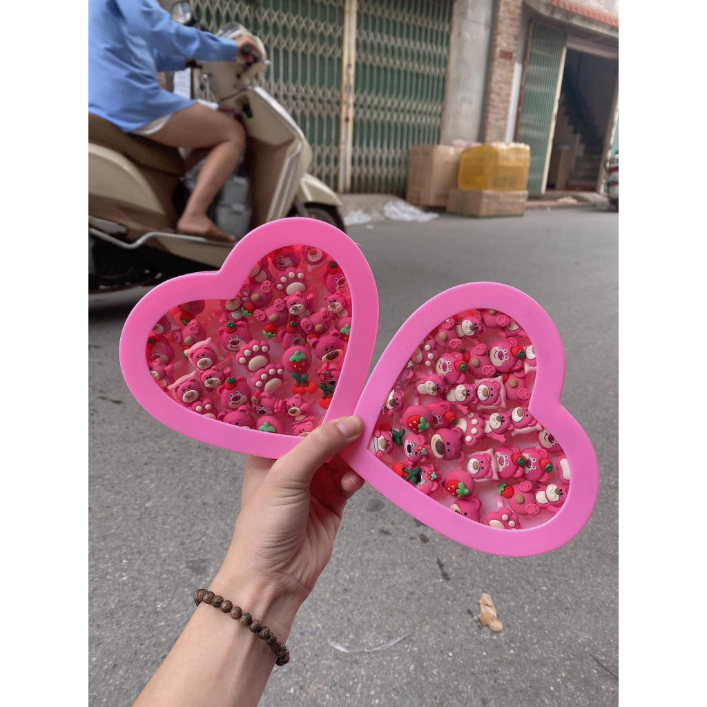 HỘP 36 NHẪN ĐỒ CHƠI HÌNH GẤU HỒNG, ELSA, BÚP BÊ SIÊU XINH CHO BÉ